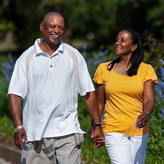 African American Couple Walking